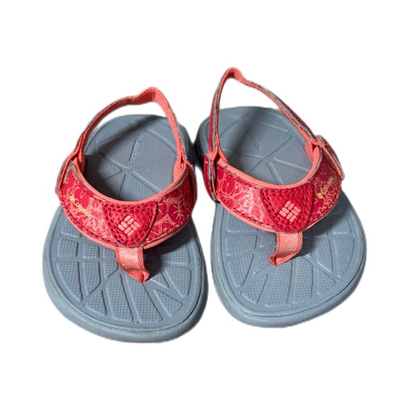 Columbia Techsun Kids Sandals Flip Flops Removable Back Strap Pink Coral Size 6 - Picture 1 of 5